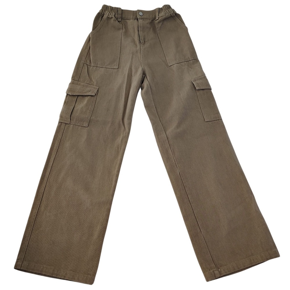 Princess Polly Nique Nickei Utility Cargo Pants Size 2 Beige High Rise PPEB776